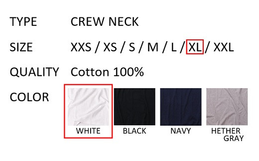 【XLサイズ】 EIJI T-SHIRT クルーネック ホワイト _SM13-6 ｜ 服 Tシャツ ティーシャツ 国産 日本製 大阪府 阪南市