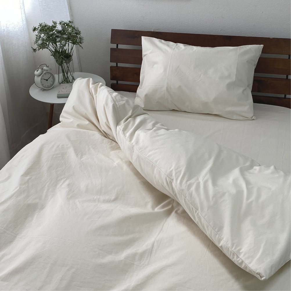 【シングルサイズ】無漂白綿100％ キナリ 掛け布団カバー シングルサイズ｜ 掛ふとんカバー シングル キナリ 寝具 無漂白綿