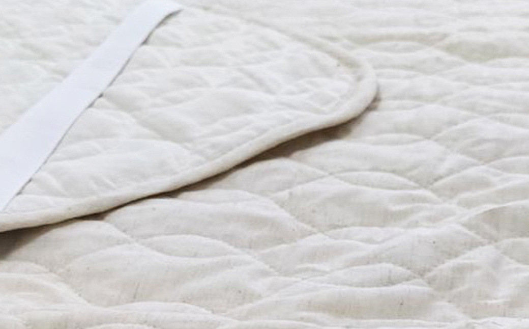 【シングルサイズ】 リネン麻混ガーゼ敷きパッド｜ 敷きパッド 敷パッド シングル リネン コットン ガーゼ 寝具 大阪府 阪南市