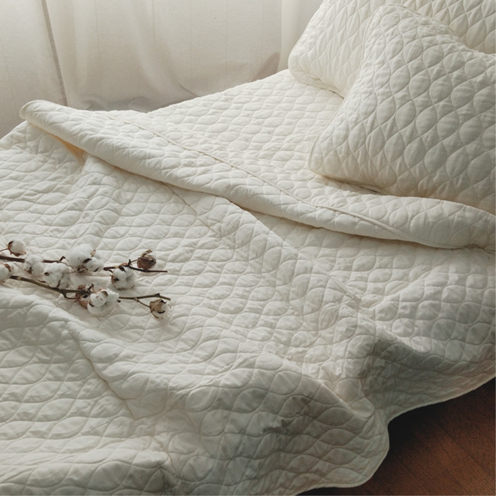 【セミダブルサイズ】オーガニックコットン ガーゼ敷きパッド セミダブルサイズ 【キナリ】｜ 敷きパッド シーツ オーガニックコットン 綿100% セミダブル