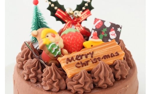 クリスマスケーキ クリスマスガナッシュ 5号 ホール 【2026年12月18日から23日発送予定】｜ 15cm 3～5人向け クリスマス ケーキ 先行予約 予約 チョコレート チョコ 濃厚 冷凍