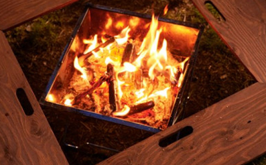 THE BARA+BARAの囲炉裏アウトドアテーブル Square　カラー:ライトオーク【1326204】