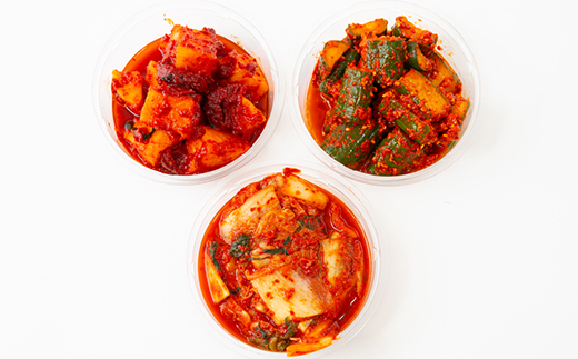 キムチ3種詰め合わせセット【配送不可地域：離島・北海道・沖縄県・東北・九州】【1634992】