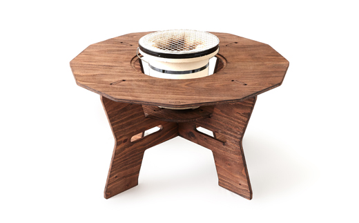 THE BARA +BARAの七輪囲いDodecagonアウトドアテーブル　カラー:ライトオーク【1326265】