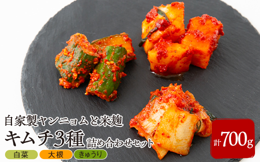 キムチ3種詰め合わせセット【配送不可地域：離島・北海道・沖縄県・東北・九州】【1634992】
