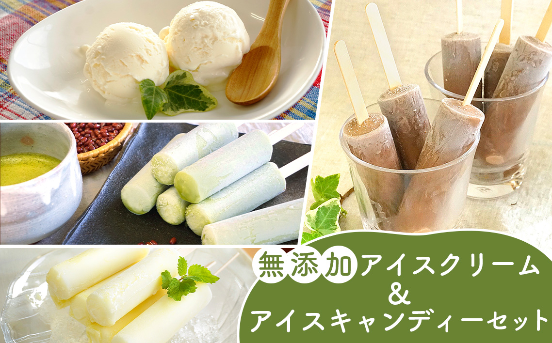 無添加アイスクリーム＆アイスキャンデーセット ／ チョコ 宇治金時 ミルク 濃厚 大阪府 特産品 No.129