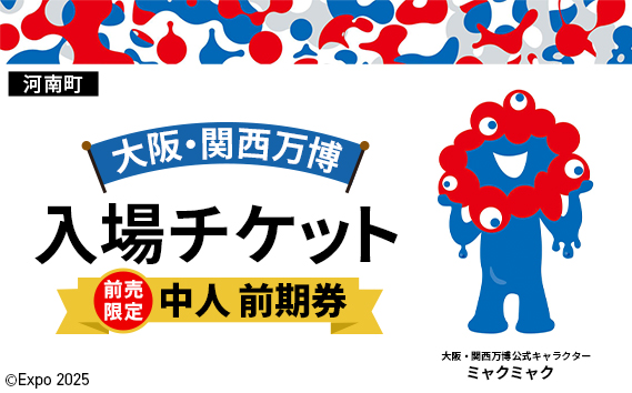 No.380 【前売限定】2025年日本国際博覧会入場チケット 前期券（中人）【河南町返礼品】