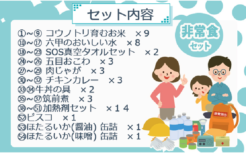 非常食セット5日分 54点 防災 兵庫県産