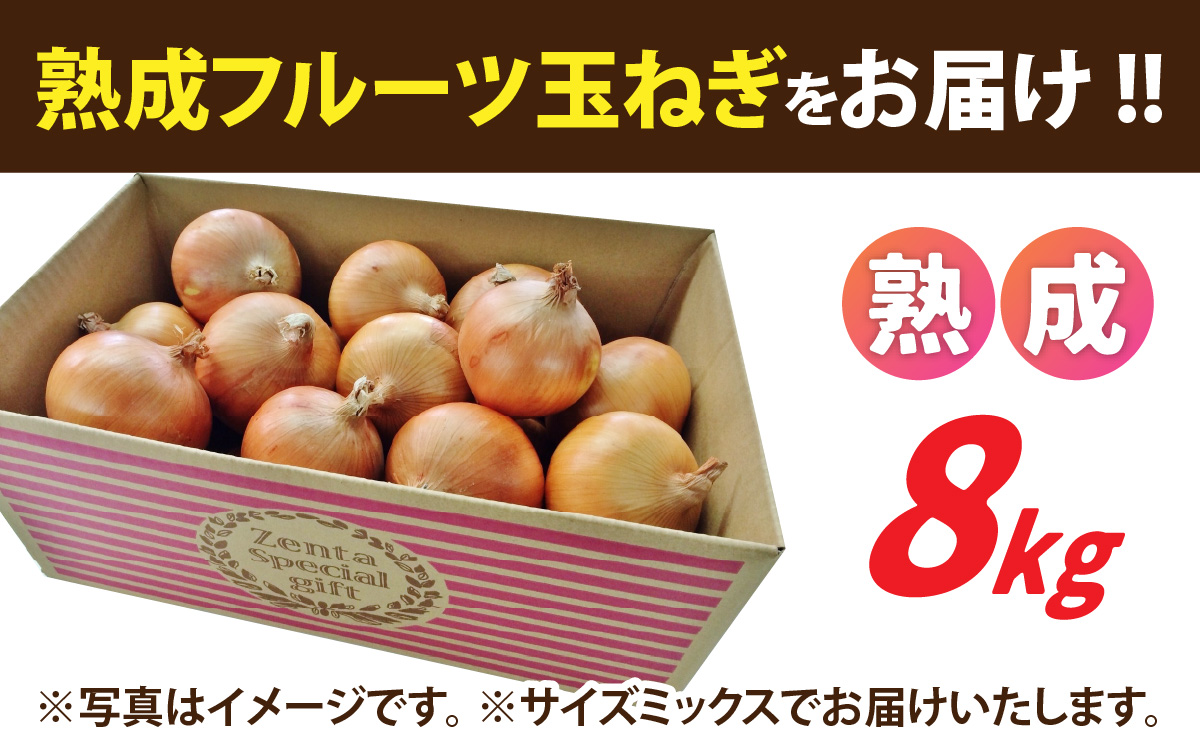 熟成フルーツ玉ねぎ8kg【サイズ色々】