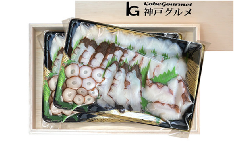 明石だこのたこしゃぶ約6人前 250ｇ×2個【贈答用木箱入り】