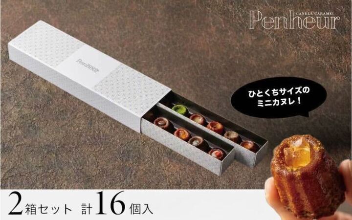 【Penheur】北野カヌレ 16個入り ／プノール カヌレ お菓子 洋菓子 焼き菓子 ギフト 手土産 定番 季節限定 アフタヌーンティー パーティー おやつ 神戸 北野 かわいいお菓子 バリエーション 選べる 人気商品詰め合わせ