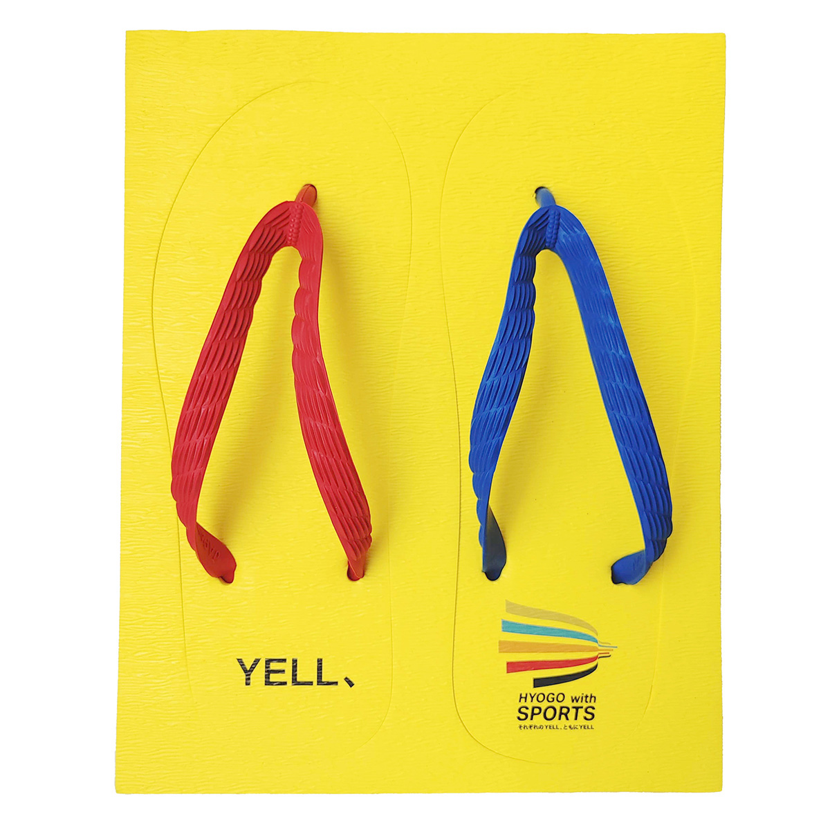 兵庫県産ビーチサンダル　ＨＹＯＧＯwithＳＰＯＲＴＳコラボ　小 24cm ／サンダル 兵庫 日本製 アパレル スポーツ 贈答品 ギフト プレゼント 海 アウトドア ビーチ ファッション 履物 黄色 兵庫県