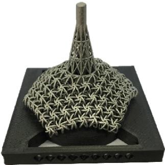 金属なのにしなやかに回る！ 金属3Dプリンター製メタルコマ（シルバー）