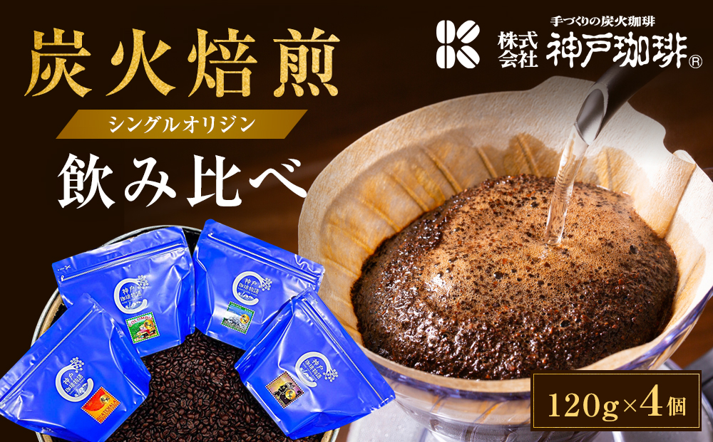 炭火焙煎 シングルオリジン　飲み比べ