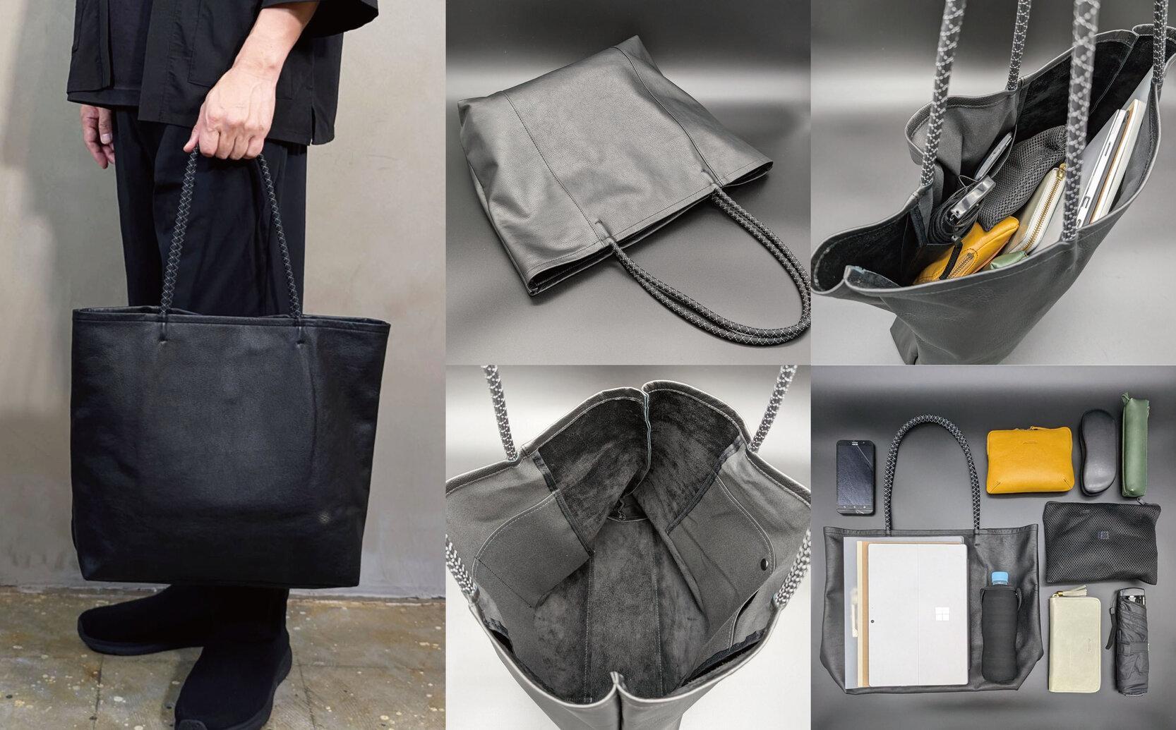 【-LESS PREVAIL】Revive／クッションコードトート　Ｌ（ブラック）　PSTB-6002