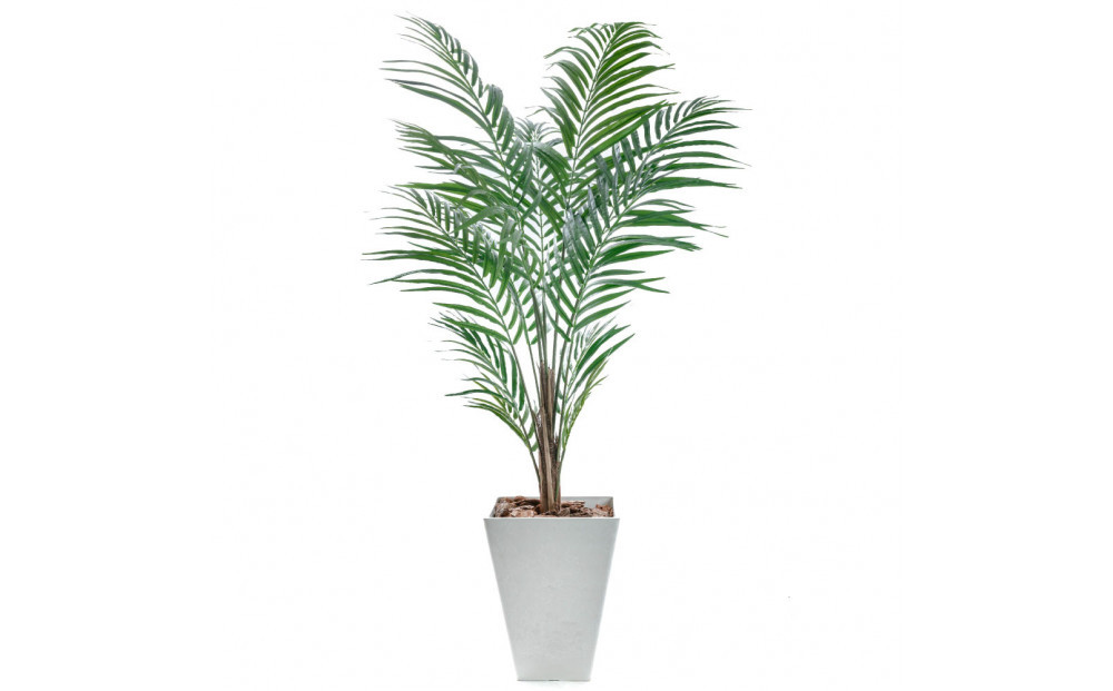人工観葉植物 アレカパーム140cm 樹脂鉢Mサイズ白 SC触媒加工済