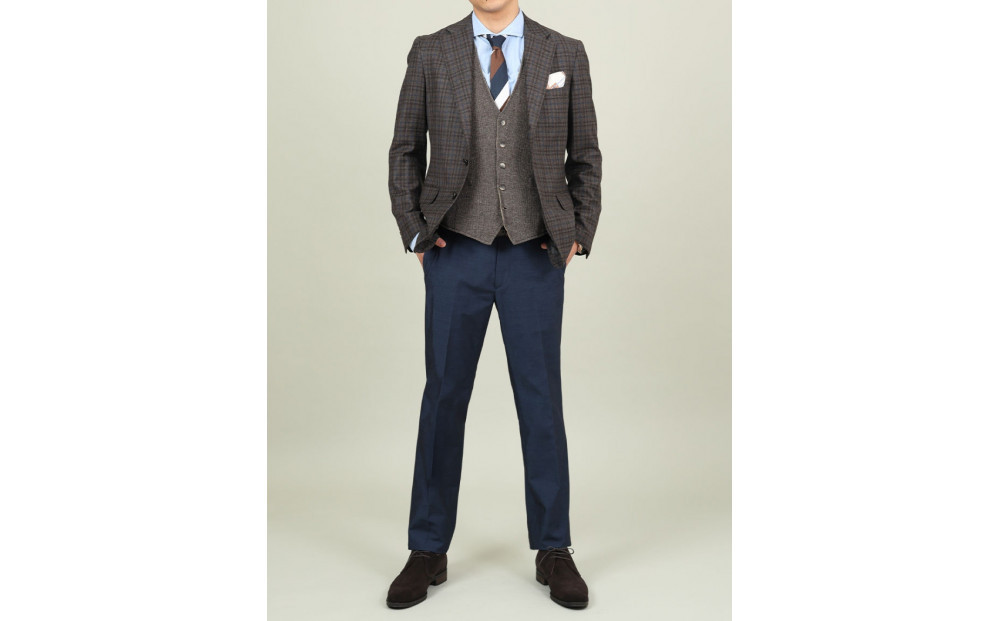 【B-THREE MEN/ビースリーメン】上品なのにラクチン メンズストレートパンツ(550087)