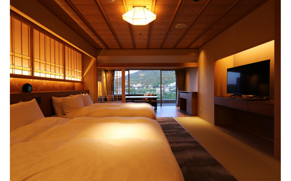 有馬グランドホテル【平日・日曜日限定】北館５F金泉露天風呂付きツイン　ペア宿泊券  ≪１泊２食付き≫