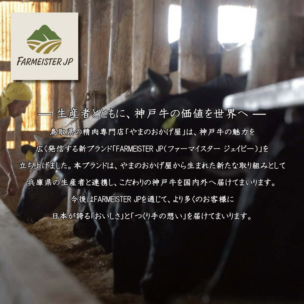神戸牛赤身スライス　450g【FARMEISTER神明精肉店（やまのおかげ屋）FS22】