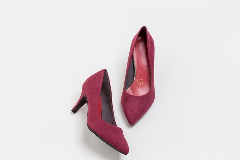 神戸シューズプレミアムライン　7cmヒール【ワイン】