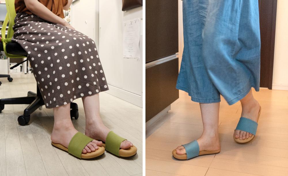 【五つ星ひょうご認定】【職人手作り】100歳まで歩ける足を目指して！　トレーニングスリッパ　グーパー　ドクターホワイルシリーズ　DRFT2（ターコイズブルー）