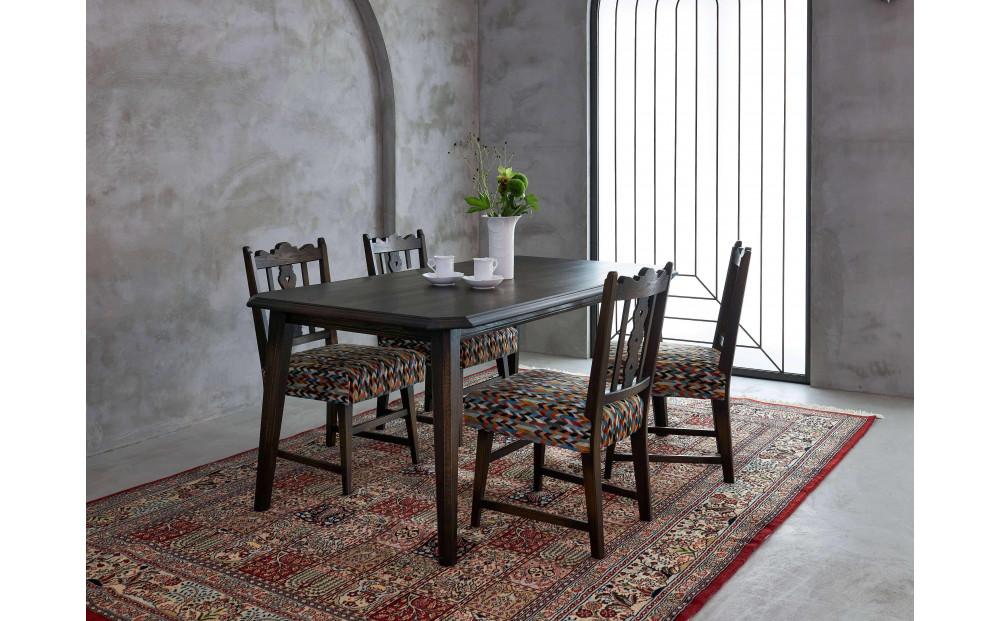 隅切型ダイニングテーブル　W1500