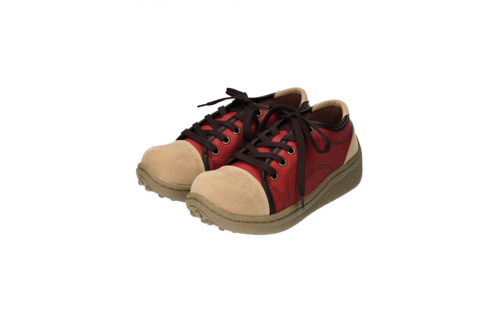 メンズポルカ｜ポルカ｜レッド S【41】(26.0cm) メンズ スニーカー 幅広 甲高 外反母趾 ゆったり 3E 大人気 厚底 靴