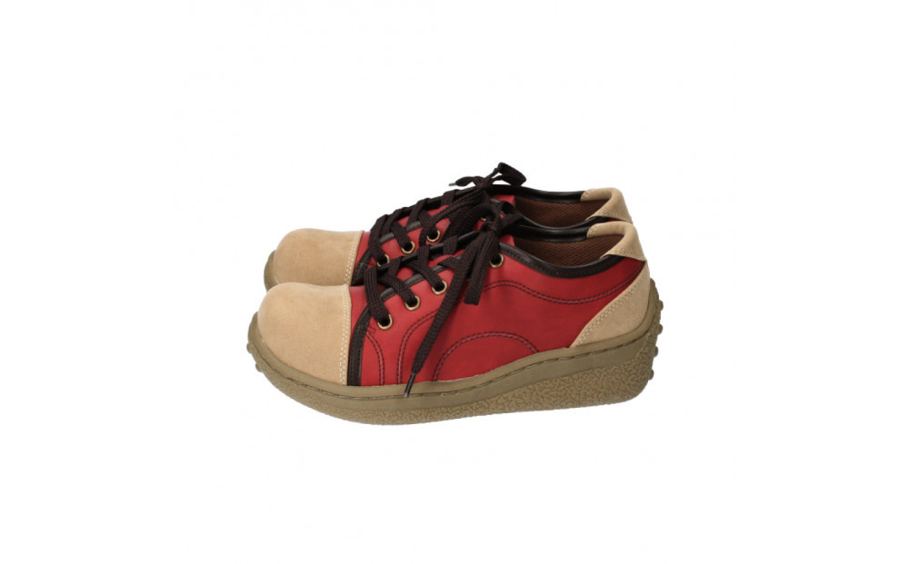 メンズポルカ｜ポルカ｜レッド S【41】(26.0cm) メンズ スニーカー 幅広 甲高 外反母趾 ゆったり 3E 大人気 厚底 靴