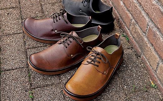 【神戸セレクション認定】元オリンピックマラソン選手愛用！ 職人の手作り やわらかメンズシューズ WWING 紳士靴【ヴィンテージブラック／24.5cm】