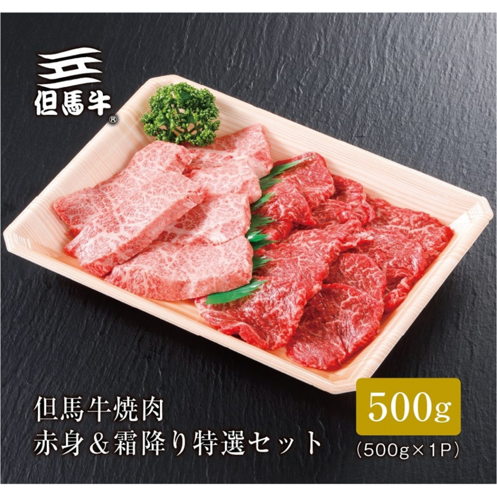 ＜但馬牛＞焼肉 赤身&霜降り 特選セット500g【FARMEISTER平山牛舗FH02】