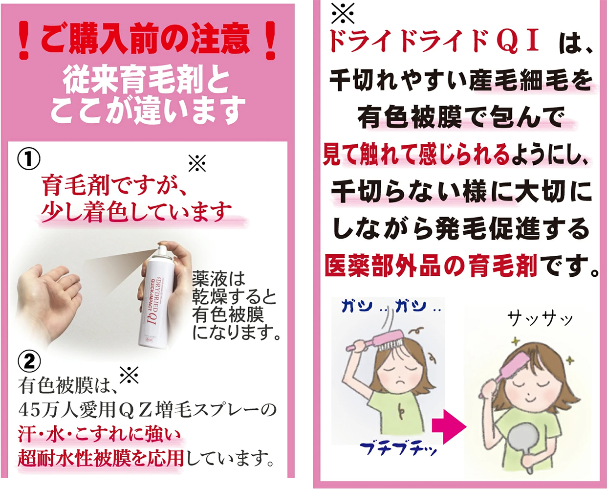 【黒髪向け】医薬部外品 育毛・発毛促進剤 ドライドライド クイックインパクト 120mL