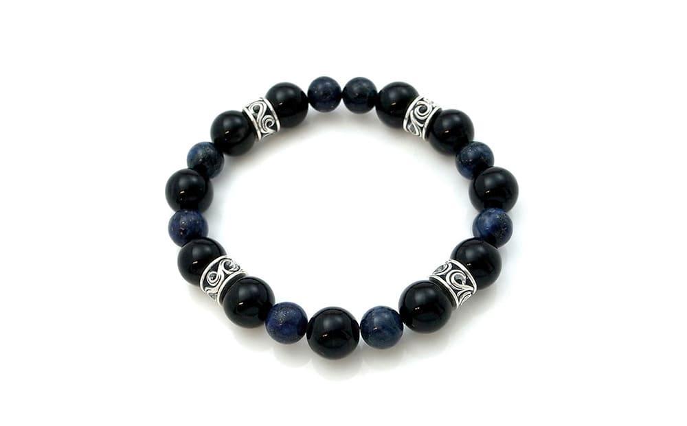 パワーストーン×シルバーブレス Mサイズ 天然石 DJ-013　　