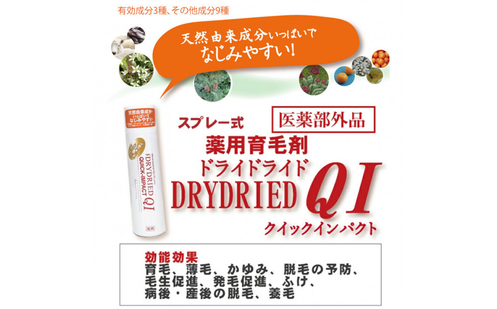 【黒髪向け】医薬部外品 育毛・発毛促進剤 ドライドライド クイックインパクト 120mL