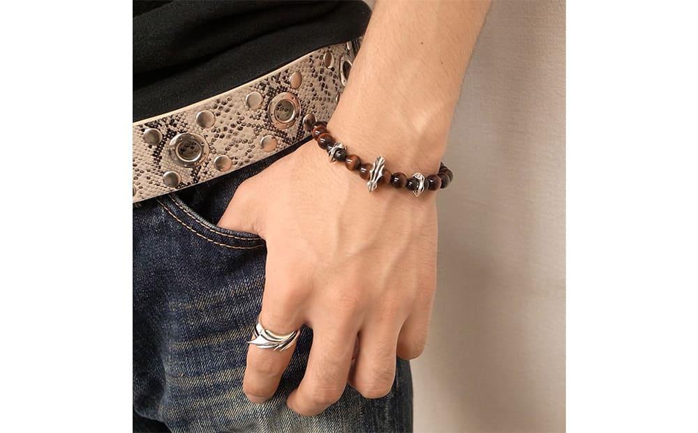 パワーストーン×シルバーブレス Sサイズ　天然石 DJ-004　　