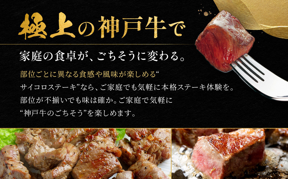 訳あり 神戸牛 サイコロステーキ ロース・かたロース・かた・もも 500g KBDS3