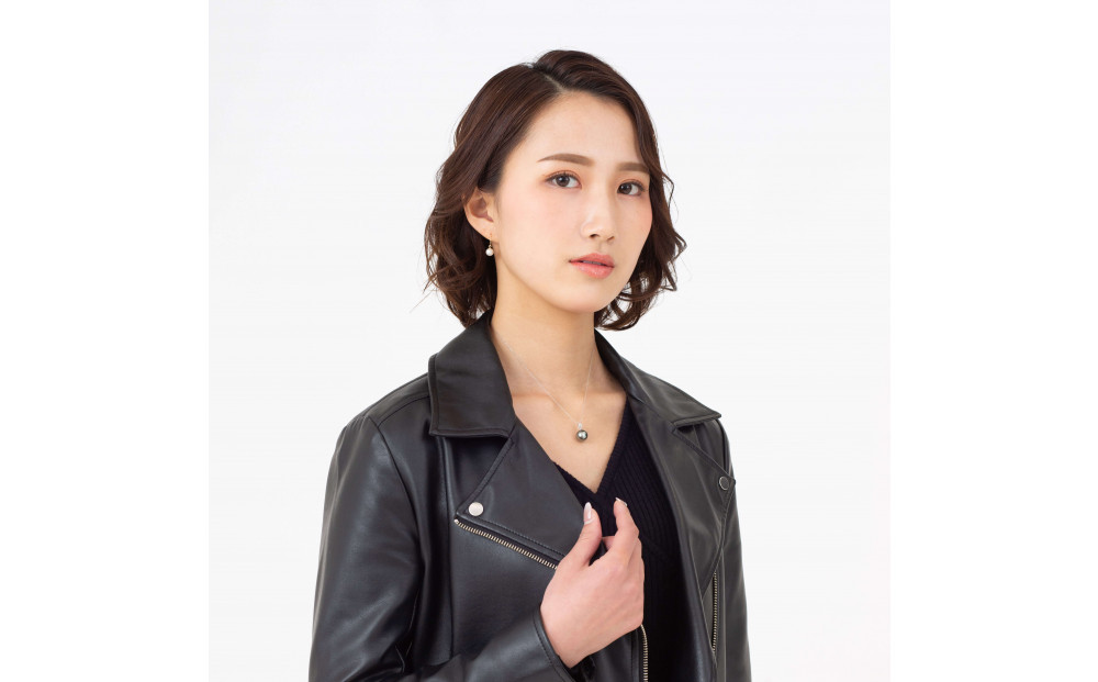 黒蝶真珠　ダイヤモンド PT900 ペンダントトップ　久遠