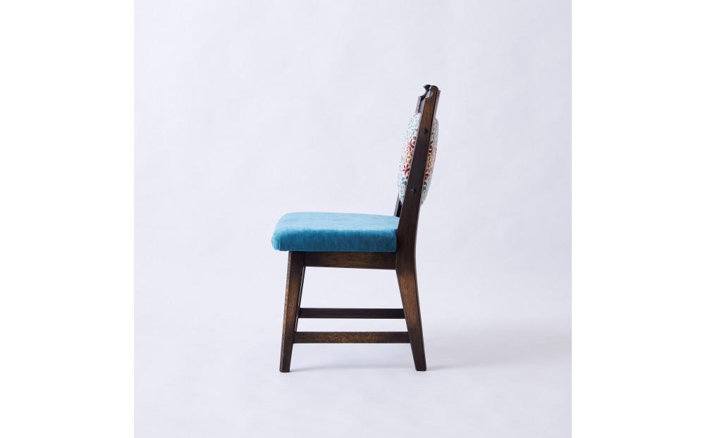 【神戸を代表する】創業150年日本一古い洋家具屋の小椅子ポロチェア【永田良介商店】【Turquoise flower／High type】