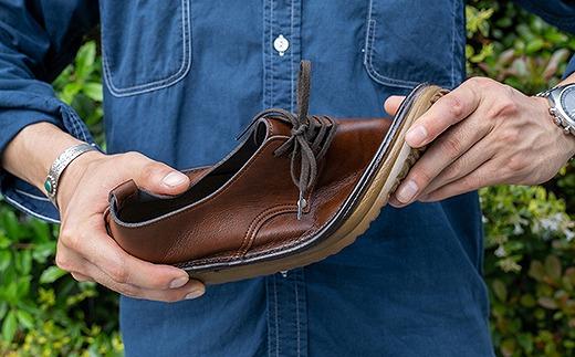 【神戸セレクション認定】元オリンピックマラソン選手愛用！ 職人の手作り やわらかメンズシューズ WWING 紳士靴【ヴィンテージブラック／27.0cm】