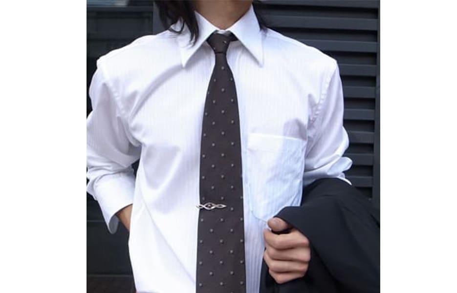 天然ブラックパール 銀製 タイピン DK-046　　