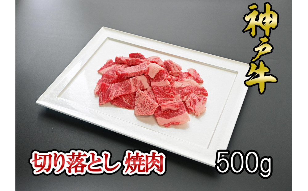 神戸牛 焼肉用 厚切り落とし  500g (BBQ 不揃い 切り落し 訳あり)キングミート