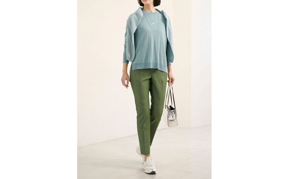 【B-THREE/ビースリー】きちんとラクチン レディース テーパードパンツ(770460)