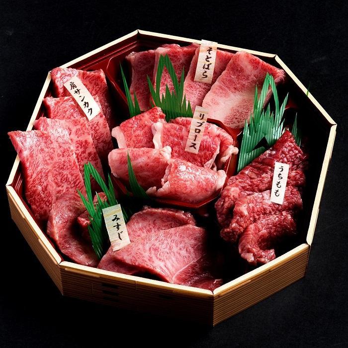 神戸牛 焼肉 5種盛り　500g（専用仕切り箱）　KB002