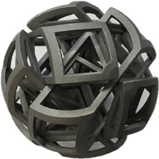 金属3Dプリンター製　立体メタルパズル