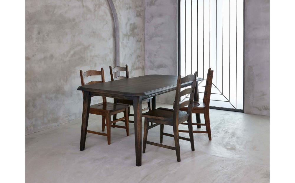 隅切型ダイニングテーブル　W1500