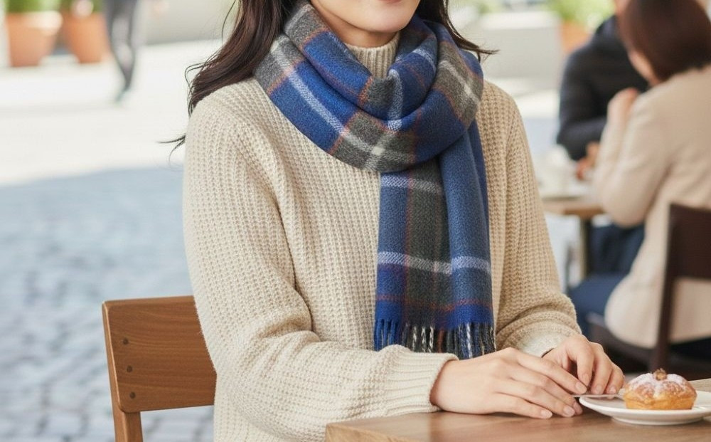 【神戸タータン】ウールマフラー