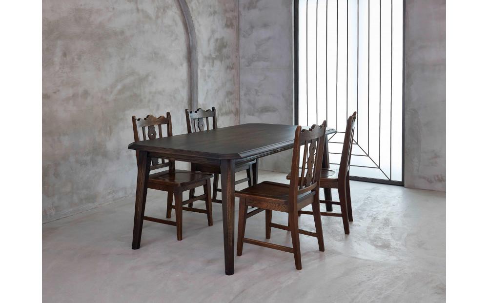 隅切型ダイニングテーブル　W1800