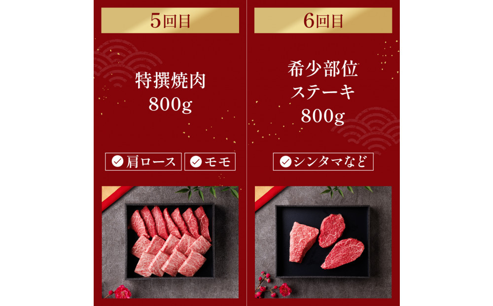 【和牛セレブ】神戸牛 定期便「ファーストクラス」（定期便６回）