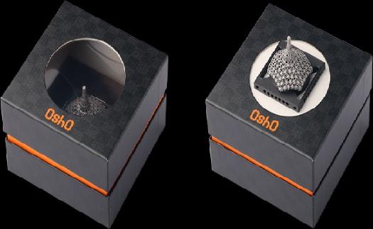 金属なのにしなやかに回る！ 金属3Dプリンター製メタルコマ（シルバー）