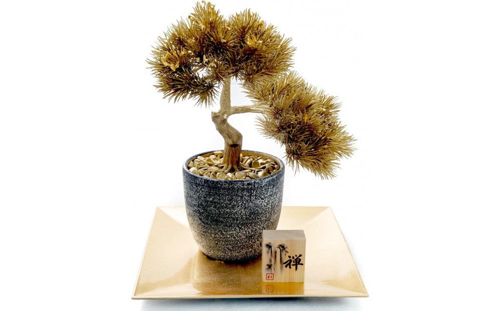 金箔盆栽 禅 人工観葉植物 フェイクグリーン