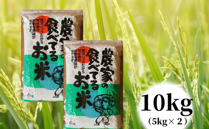【令和7年度産】農家の食べてるお米　10kg（5kg×2個）真空パック ライス ご飯 主食 ストック 日持ち 備蓄品 保存食 兵庫県産 姫路市産 産地直送 